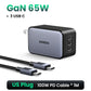 UGREEN 65W GaN зарядний пристрій 4 порти USB C швидка зарядка Quick Charge 3.0 PD 3.0 для Macbook Air, ноутбуків, планшетів, iPhone 16 15 14 Pro Max
