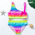 2-8Y New Fashion Kid Unicorn Design Bikini Set Lovely Two Pieces Child Swimwear Cute Girl Flouncing Swimsuit Summer Beachwear