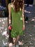 Tossy Knit Ruffled Hollow Out Mini Dress Female V-Neck See-Through Holiday Beach Casual Clothes Summer Women's Knitwear Dress