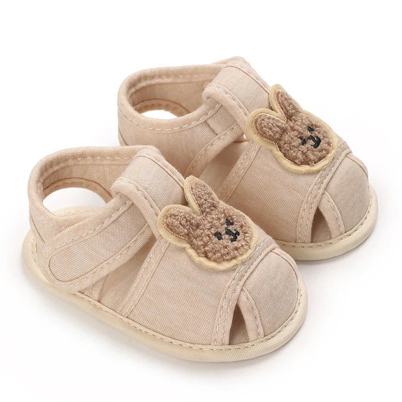 Cute Bear Soft Sole Comfortable Sandals for Infants and Toddlers Baotou Anti Kick First Step Shoes 0-18 Months