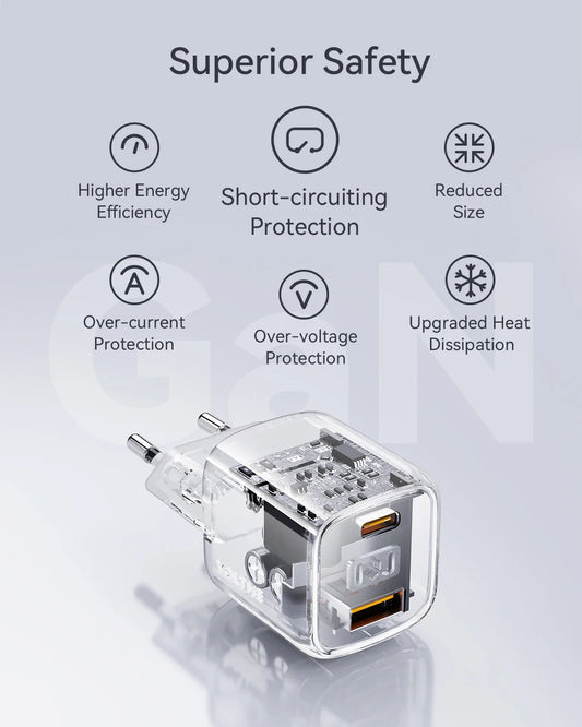 VOLTME USB C настінний зарядний блок 20W Power Delivery + QC3.0 USB A подвійний порт швидкої зарядки Type C для iPhone 15 14 13 12 Pro Max