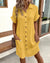 Women's Fashion Summer Minimalist V-neck Button Up Dress Woman Cotton Linen White Short Sleeved Pocket Casual Loose Shirt Dress