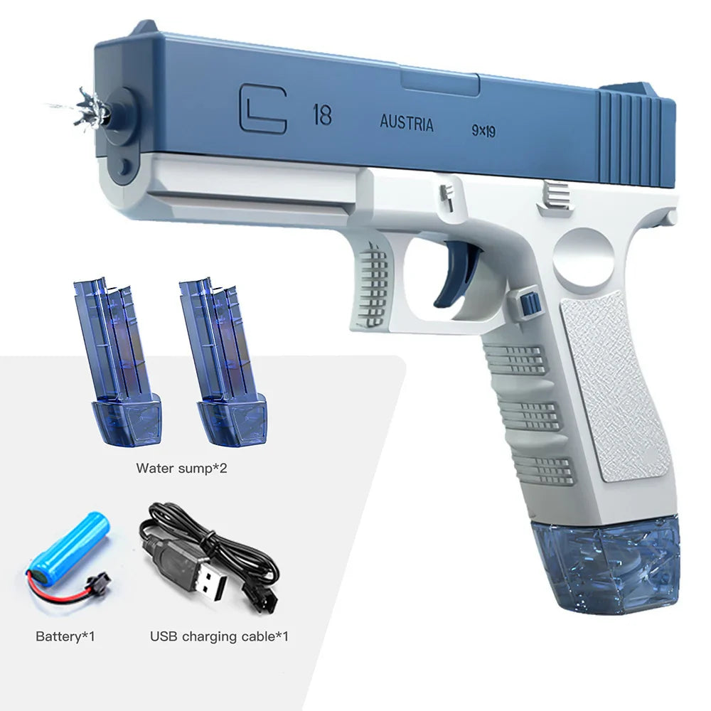 New Water Gun Electric M416 Pistol Shooting Toy Full Automatic Summer Beach Outdoor Fun Toy For Children Boys Girls Adults Gift