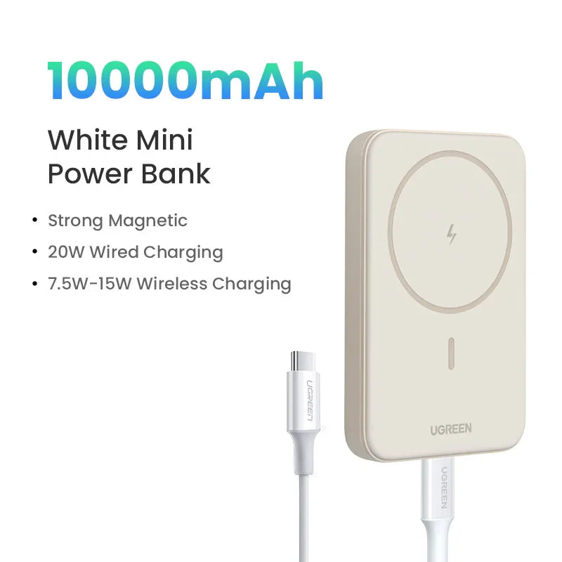 UGREEN PD20W Портативний магнітний павербанк 10000мАг з бездротовою швидкою зарядкою для Magsafe для iPhone 15 Pro Max 16 Pro