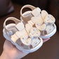 New Summer Aged 0-3 Cute Bow Rhinestone Baby Shoes For Girls Non-Slip Soft-Soled Children Toddler Kids Sandals With Covered Toes