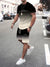 Hawaiian Coconut 3D Print Fashion Crew Neck Men's Suit Everyday Casual Short Sleeve And Shorts Harajuku Street Fashion Suit