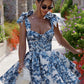 Nsauye Summer Women New Fashion Mini A-Line Skinny Elegant Corset Dress 2024 Lace Up Sexy Evening Night Club Party Holiday Dress