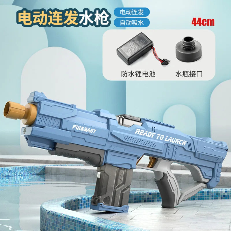 Electric water gun with fully automatic suction and continuous firing large capacity water sucking shooting water playing summer