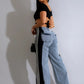 Wide Leg Jeans Cargo Pants Sexy Women High Waist Elegant Streetwear Denim Casual Straight Trousers
