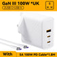 Зарядний пристрій VOLTME 100W GaN для Macbook, планшета, USB Type C, швидка зарядка для iPhone 15 14 13 12, Quick Charge 4.0 3.0