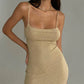 Cryptographic Sexy Backless Bandage Knitted Dress Elegant Outfits for Women Sleeveless Club Party Birthday Slip Dresses Clothes
