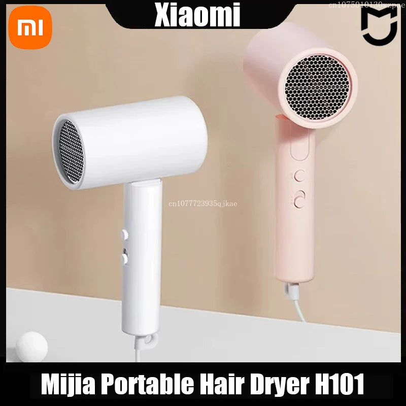 XIAOMI MIJIA Портативний аніонний фен для волосся Швидке сушіння Професійний складаний 1600 Вт 50 мільйонів негативних іонів Для дому та подорожей H101 | Догляд за волоссям