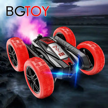 BGTOY 2.4G RC автомобіль двосторонній суцільний пульт дистанційного керування трюковий автомобіль спрей обертання 360° для дітей хлопчик іграшки день народження різдвяний подарунок