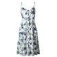 Summer New Women Sexy Sling Pocket Button Dot Beach Dress 2024 Female Bohemia Holiday Retro Fashion Solid Color Women's Clothing