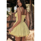 Sexy Lace Floral Corset Short Dress Women's Slip White Yellow Casual Bandage Dresses Female Clothing Party Birthday Summer 2025