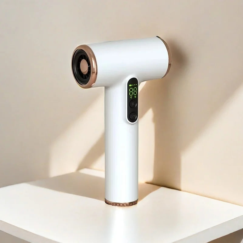 Бездротовий фен для волосся USB, портативний, для подорожей, акумуляторний, сильний потік повітря, низький рівень шуму, 3 режими, фен з LCD