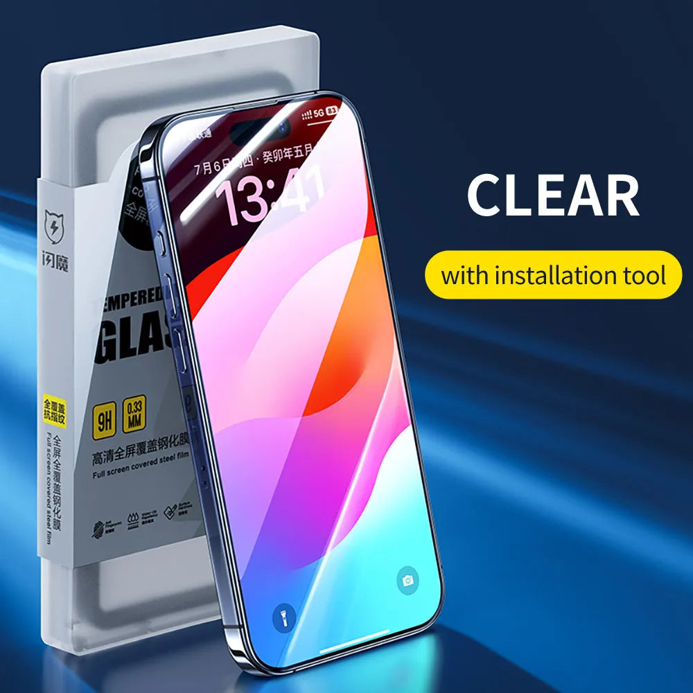 SmartDevil повноекранне загартоване скло для iPhone 16 Pro Max 16Pro Захисне скло для iPhone 15Pro 15 Pro Max HD Антиблакитне світло