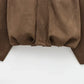 Fashion Brown Suede Bomber Jacket Women Elegant Zipper Lapel Long Sleeve Short Coats Female Vintage Street Chic Lady Outerwear