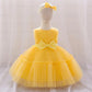 Summer Ceremony 1 Year Birthday Dress For Baby Girl Clothes Baptism Lace Princess Dress Girls Dresses Party Gown White Pink