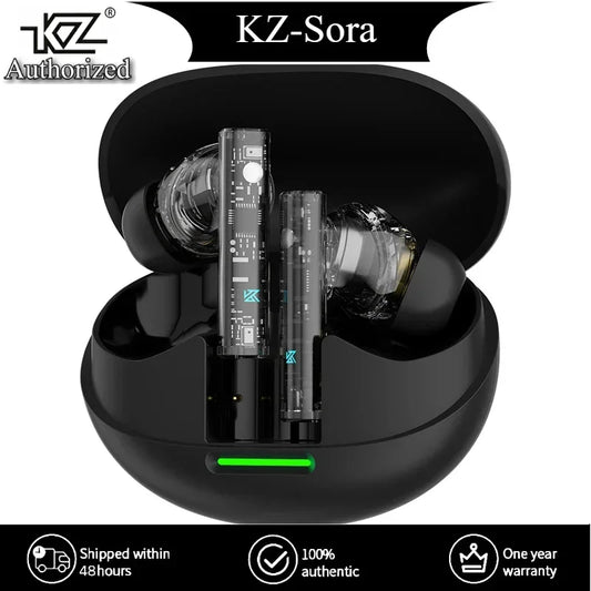 KZ Sora справжні бездротові навушники стерео TWS Bluetooth 5.4 з низькою затримкою HiFi внутрішньоканальні бездротові музичні спортивні навушники для геймерів