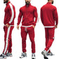 Casual Tracksuits Mens Autumn Fashion Side Striped Jackets And Pants Two Piece Sets For Men Sports Fitness Sweatsuits Streetwear