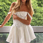Sexy Lace Floral Corset Short Dress Women's Slip White Yellow Casual Bandage Dresses Female Clothing Party Birthday Summer 2025