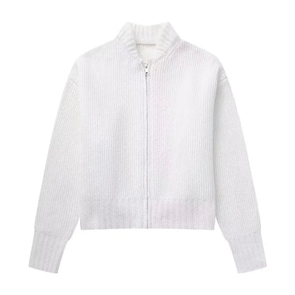 TRAF Sweater Cardigan for Women jacket tricots Coat Knit Outerwears Autumn Winter 2024 Woman Fashion Knitwear Cardigan for Woman