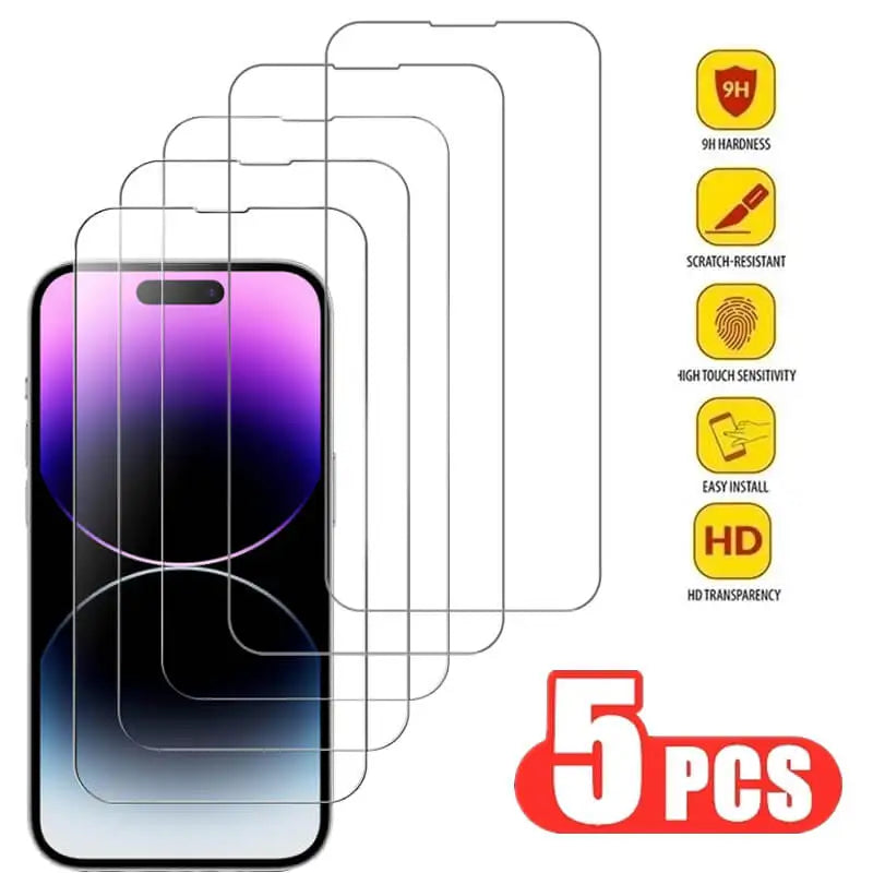 Захисне загартоване скло для iPhone 14 Pro 15 16 13 12 11 pro max, захисна плівка для екрану iPhone 15 pro, скло для iPhone 13 14 pro