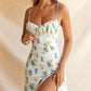Women Elegant Floral Beach Vacation Bodycon Streetwear Long Dress 2024 Summer Clothes Wholesale Items For Business