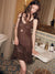 Tossy Knit Ruffled Hollow Out Mini Dress Female V-Neck See-Through Holiday Beach Casual Clothes Summer Women's Knitwear Dress