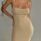 Cryptographic Sexy Backless Bandage Knitted Dress Elegant Outfits for Women Sleeveless Club Party Birthday Slip Dresses Clothes