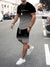 Hawaiian Coconut 3D Print Fashion Crew Neck Men's Suit Everyday Casual Short Sleeve And Shorts Harajuku Street Fashion Suit