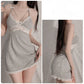 Sexy Sleepwear Pajamas Women Nightwear Lace Silk Satin Night Dress Sleeveless Nighties V-neck Nightgown Plus Size Nightdress