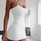 Summer Spaghetti Strap Mini Dress 2025 Women Sexy Bodycon Club Party Dresses Short Female Camisole Solid Black Sheath Sundress