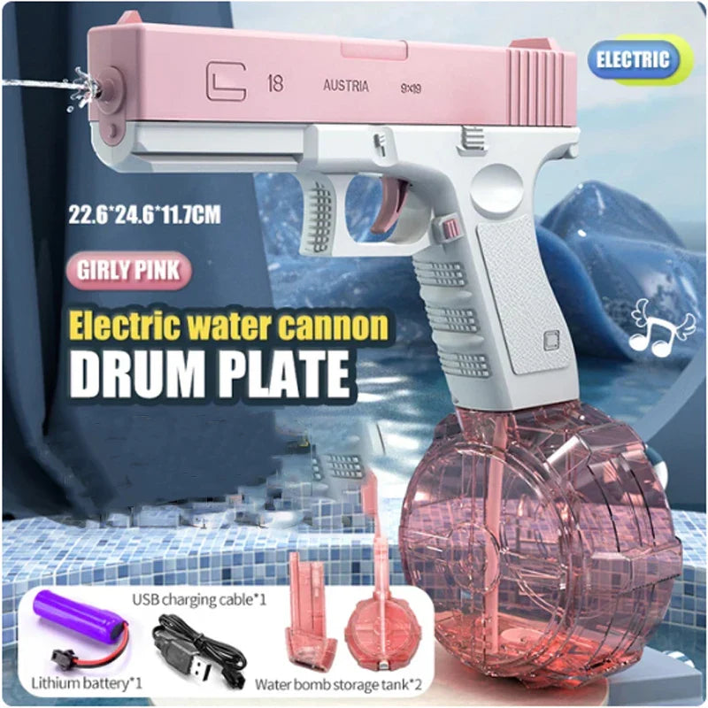 Новий електричний водяний пістолет Uzi, іграшка для стрільби, літня іграшка для боїв на воді на вулиці, пляжна іграшка для дітей, подарунок для хлопчиків
