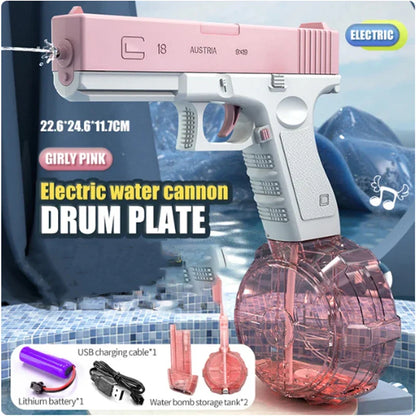 Новий електричний водяний пістолет Uzi, іграшка для стрільби, літня іграшка для боїв на воді на вулиці, пляжна іграшка для дітей, подарунок для хлопчиків