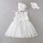 HETISO New Baby Girl Baptism Dresses Toddler Christening Gowns Children's Clothes Summer Birthday Wedding Dress for Newborn 3-24