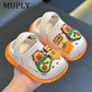Children's Sandals DIY Female Cartoon Cute Dinosaur Home Soft Sole Indoor Small Children Toddler Baotou Baby Slippers Man