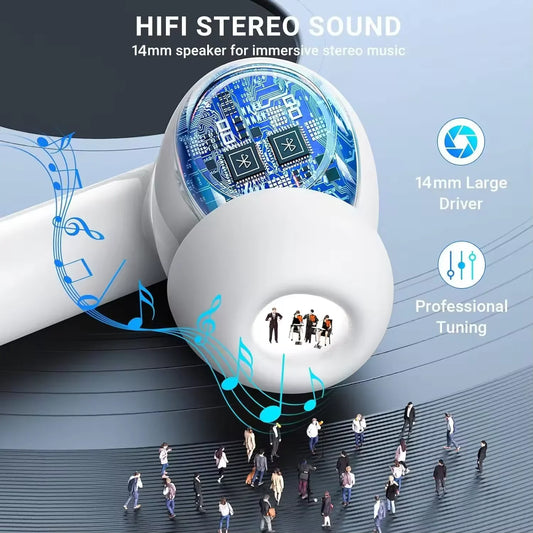 2025 Нові бездротові Bluetooth навушники Air Pro True Wireless з HiFi звуком, низькою затримкою та шумозаглушенням для iPhone та Android