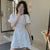 Woherb Chic Women Floral Dress Short Sleeve Single-breasted Korean Fashion Summer 2025 New A-Line Elegant Dresses Vestidos