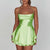 Satin Silk Women Sexy Cami Playsuits Dress Solid Cowl Neck Sleeveless Short Jumpsuits Summer Cross Tie-Up Backless Romper