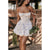 Sexy Lace Floral Corset Short Dress Women's Slip White Yellow Casual Bandage Dresses Female Clothing Party Birthday Summer 2025
