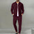 Autumnwinter men's casual blazer set new fashion Waffle baseball suit round neck pocket zipper long sleeve trousers two-piece se