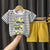 Kids Stripe T-Shirt + Shorts 2-Piece Clothing Set Summer Baby Boy Girl Cotton Cartoon Pajama Casual Tracksuit Clothes Suit 0-6 Y