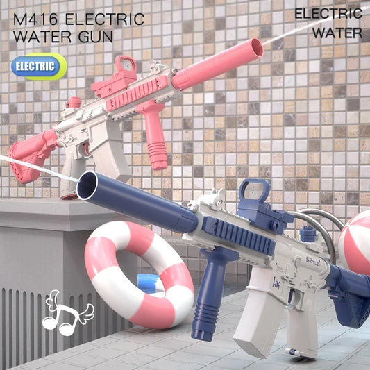 M416 Водяний пістолет Електричний пістолет Іграшка для стрільби Повністю автоматичний Літній пістолет для стрільби Пляжна іграшка для активного відпочинку на вулиці Для дітей хлопчиків дівчаток дорослих Подарунок