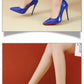 Temperament 12cm Super High Thin Heels Shoes Women Pumps Pointed Toe Colorful Patent Leather Stiletto Wedding Shoe Size 45