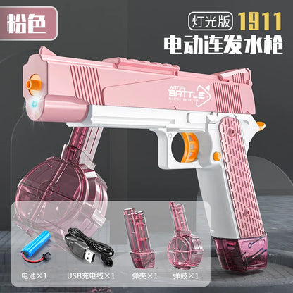 Electric water gun with fully automatic suction and continuous firing large capacity water sucking shooting water playing summer