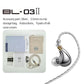 BLON New BL03 II 10mm Dual-Chamber Dynamic Driver IEM Hifi Earphones With 0.78mm 2Pin Detachable Cable 3.5 4.4mm BL03 2
