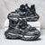 Increase 5~6CM Thick Sports Shoes Men's Tire Sole Running Shoes Fashion Casual Leather Casual All-match Outdoor Men's Shoes