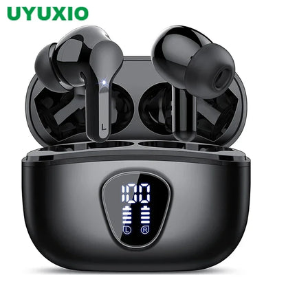 Нові бездротові навушники HiFi стерео BT5.3 з ENC шумозаглушенням, 48 годин роботи, LED-дисплей, IP7 водонепроникні навушники